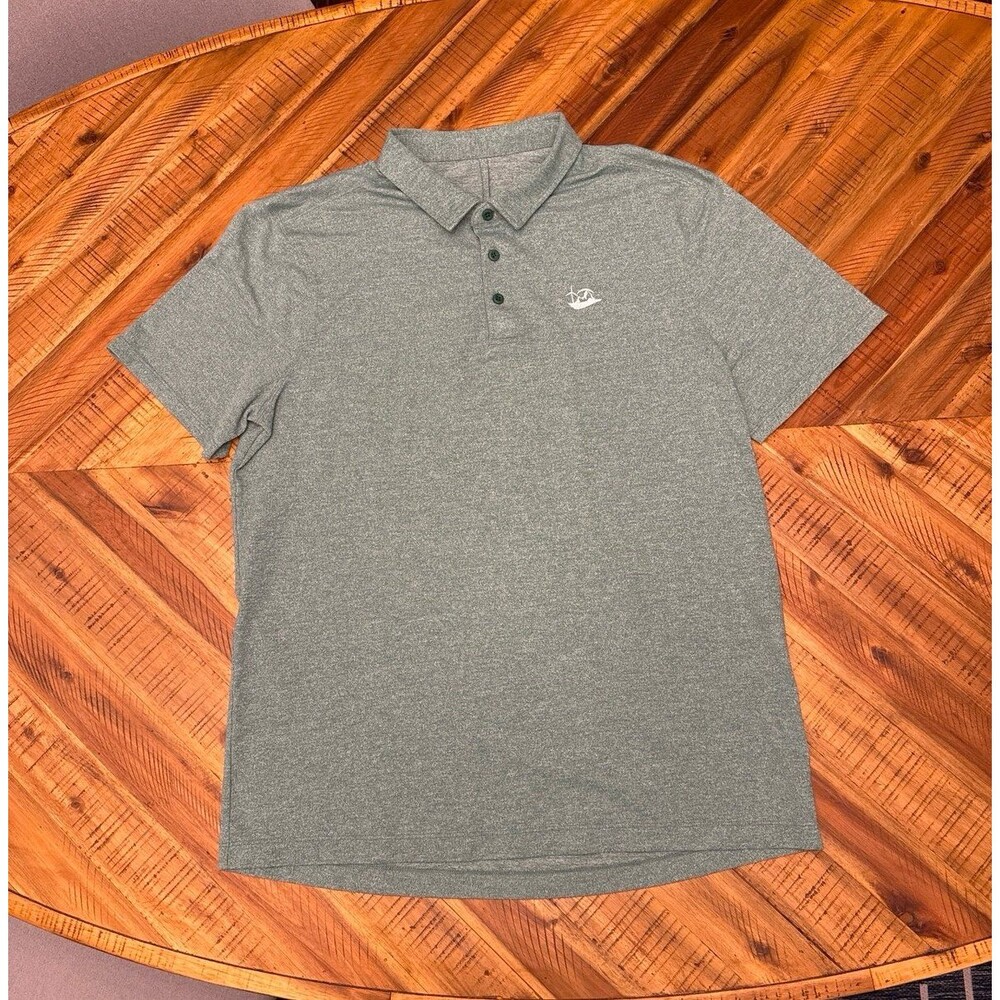 Lululemon Pique Polo Shirt Men’s Large Light Green Palm Springs Renewable Energy